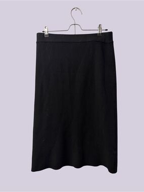 Tea N Rose Black Knit Midi Skirt XL Stretch Waist- Never Worn!